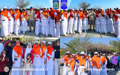 Antusias dan Kompak, Keluarga Besar SMAN 1 Monta Ikuti Jalan Santai HUT RI ke-81 Cabang Dinas DIKPORA Wilayah VI