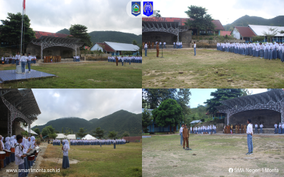 SMAN 1 MONTA MELAKSANAKAN KEGIATAN RUTIN UPACARA BENDARA