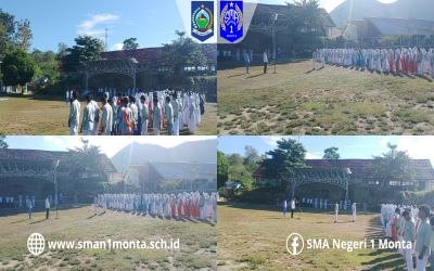 KOBARKAN SEMANGAT NASIONALISME SMAN 1 MONTA GELAR UPACARA PERINGATAN HARI KEBANGKITAN NASIONAL KE-118