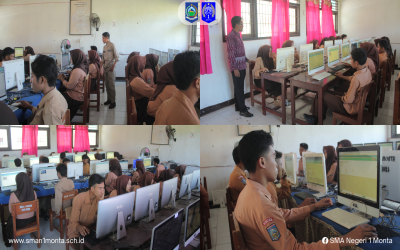 PELAKSANAAN HARI TERAKHIR UJIAN SEKOLAH BERBASIS KOMPUTER (USBK) SMAN 1 MONTA