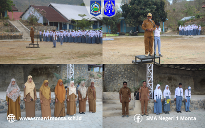 Persiapkan Mental dan Strategi, Wakasek SMA Negeri 1 Monta Pimpin Upacara Bendera Menjelang STS