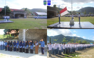 PELAKSANAAN UPACARA BENDERA SMAN 1 MONTA